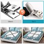 2pcs Sangles de Support de Drap de lit Longues réglables Pinces pour Drap de lit, Tendeurs réglables en Croix pour Drap-Housse, 