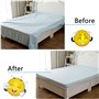 2pcs Sangles de Support de Drap de lit Longues réglables Pinces pour Drap de lit, Tendeurs réglables en Croix pour Drap-Housse, 