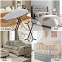 2pcs Sangles de Support de Drap de lit Longues réglables Pinces pour Drap de lit, Tendeurs réglables en Croix pour Drap-Housse, 