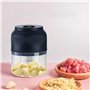 Coupe-oignons Coupe-légumes électrique : 350 ml Hachoir à oignons multifonction Ensemble de mandoline à légumes Hachoir à ail él