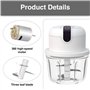 SPORWAY Hachoir à oignons électrique : 350 ml Hachoir à oignons rechargeable par USB, hachoir à ail Onion Chopper Cutter aliment