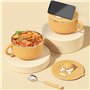 HOMURY Bol instantané en forme de chiot : 1200 ml Ramen avec couvercle et cuillère