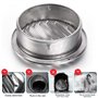 Grille d'aération ronde en acier inoxydable - 150 mm - Avec moustiquaire - Pour cheminée, cuisine, salle de bain