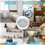 Grille d'aération ronde en acier inoxydable - 150 mm - Avec moustiquaire - Pour cheminée, cuisine, salle de bain