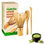 Molbory Lot de 3 fouets à matcha 100 dents - Fouet à matcha traditionnel - Cuillère traditionnelle - Thé vert - Poudre - Fouet j