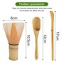 Molbory Lot de 3 fouets à matcha 100 dents - Fouet à matcha traditionnel - Cuillère traditionnelle - Thé vert - Poudre - Fouet j