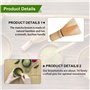 Molbory Lot de 3 fouets à matcha 100 dents - Fouet à matcha traditionnel - Cuillère traditionnelle - Thé vert - Poudre - Fouet j