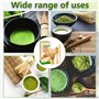 Molbory Lot de 3 fouets à matcha 100 dents - Fouet à matcha traditionnel - Cuillère traditionnelle - Thé vert - Poudre - Fouet j