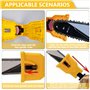 Affûteur portable pour tronçonneuse, affûteur rapide, kit d'affûtage de tronçonneuse, professionnel, avec 8 pierres d'affûtage
