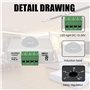 Koerper Lot de 4 capteurs infrarouges PIR DC 12 V 24 V Interrupteur automatique Détecteur de mouvement extérieur Interrupteur po