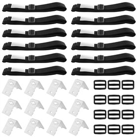 GOMETY Lot de 12 sangles de fixation et pinces de fixation pour piscine - Enrouleur de piscine - Film solaire mobile - Accessoir