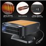 COMBLU Chauffage portable pour voiture, 12 V 200 W, chauffage et refroidissement rapides pour désembuage et dégivrage de pare-br