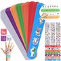 GOLDGE 18PCS DIY Bracelets à Claquer avec 12PCS Autocollant Transparent