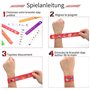 GOLDGE 18PCS DIY Bracelets à Claquer avec 12PCS Autocollant Transparent, Enfant Toy, Cadeau de Fête pour Enfants Filles Garçons 