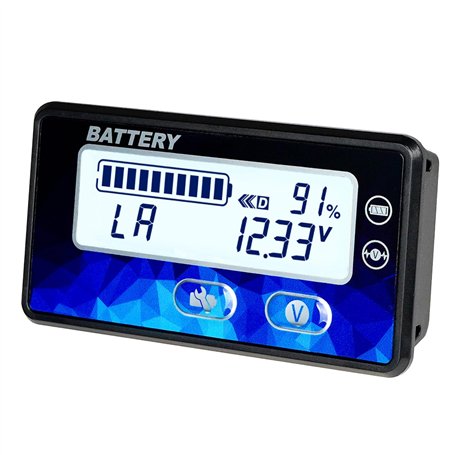 Runleader DC12V 24V 36V 48V Mini Indicateur de Batterie Voltmètre pour Plomb-Acide LiFePO4 Batterie au lithium Voiturette de gol