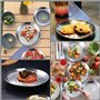KBNIAN 2PCS Plats de Service en Inox Plateau Ovale Plateaux de Service Ronds en Acier Inoxydable Plateau en Acier Inoxydable pou