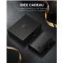TENBST Portefeuille RFID Blocage, Porte Carte, Porte Monnaie en Cuir Carbone, Etui Carte Bancaire Anti Piratage et Billets, Cade