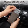 TENBST Portefeuille en Cuir Carbone Bloquant RFID | Porte Carte et Monnaie Homme | Etui Carte Bancaire Anti Piratage | Avec Bill