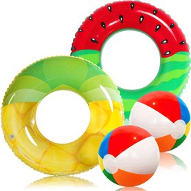 Chennyfun Anneau de Natation Fruit Gonflable 90cm