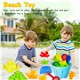 15 Pièces Jouets de Plage Enfant Bac à Sable Set-Jouet de Sable Enfant Comprend Seau