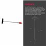 MDF® Marteau à réflexes neurologique Babinski dotée d'une pointe pour tester la sensibilité cutanée - NOIR (MDF53511)
