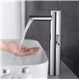 Fyeer Robinet de salle de bain avec capteur automatique infrarouge Robinet de lavabo sans contact pour robinet de salle de bain