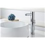 Fyeer Robinet de salle de bain avec capteur automatique infrarouge Robinet de lavabo sans contact pour robinet de salle de bain 