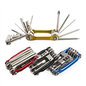 Senven 11-en-1 Outil de réparation de vélo pliant portable multifonctions