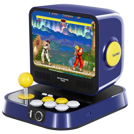 Retro Station Capcom Console d'arcade pré-chargée avec Jeux sous Licence Officielle Capcom 5 Street Fighter Series et 5 Jeux Meg