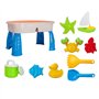 TBEONE Table d'activités de l'eau de Sable d'enfants avec 9 Jouets de Plage pour la Table d'activités d'enfants