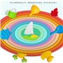 TBEONE Table d'activités de l'eau de Sable d'enfants avec 9 Jouets de Plage pour la Table d'activités d'enfants