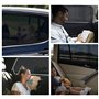EOPUOZS Pare Soleil Voiture Bébé pour Vitres Arrières, Lot de 2 Chaussette Voiture Soleil pour Enfants et Animaux, Bloquer Les R