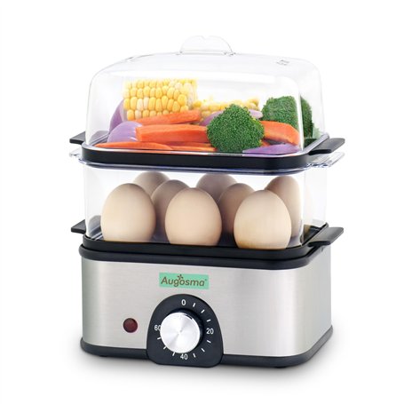 Augosma Cuiseur vapeur électrique à 2 étages pour la cuisson