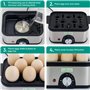 Augosma Cuiseur vapeur électrique à 2 étages pour la cuisson, cuiseur vapeur multi-légumes avec paniers empilables sans BPA, cui