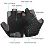 Demi-Doigts Gants Velo Gel Anti-Choc Anti-Dérapage