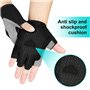 Kinizuxi Gants de Cyclisme pour Homme et Femme, Demi-Doigts Gants Velo Gel Anti-Choc Anti-Dérapage, Respirant Velo Gants pour Cy