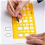 2 Pièces Modèles De Mesure, Règle Géométrique Gamme Circles Gabarit Modèle Gabarit Règle Outil Mesure L'outil Scolaire Règles de