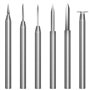 Lot de 6 forets de sculpture sur bois pour outil rotatif Dremel - Accessoires de perceuse de gravure - Outil de meulage du bois