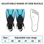 mizikuu Palmes de plongée courtes réglables avec poche à bandoulière, palmes de plongée pour enfants, taille 39-43 adultes, palm