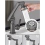 MIDINGCHAI Robinet Cuisine Rabattable, 1080° Flexible Rotation Mitigeur Cuisine,Robinet Evier Sous Fenêtre en Acier Inoxydable, 