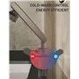 MIDINGCHAI Robinet Cuisine Rabattable, 1080° Flexible Rotation Mitigeur Cuisine,Robinet Evier Sous Fenêtre en Acier Inoxydable, 