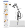 MIDINGCHAI Robinet Cuisine Rabattable, 1080° Flexible Rotation Mitigeur Cuisine,Robinet Evier Sous Fenêtre en Acier Inoxydable, 