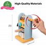 ICEKO - Cafetière Enfant en Bois avec 11 Accessoires et Ustensiles de Cuisine pour Marchande, Kit de Ménage Enfant - Jouet en Bo