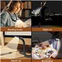 Lampe de Lecture de Cou Rechargeable Liseuse lampe de cou pour Lire au Lit 3 Couleurs Protection des Yeux, Luminosité Réglables 