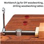 mizikuu 2 Pinces Pinces d'Établi, Outil Auxiliaire pour Table de Travail du Bois Étau de Positionnement avec 4 X Butées d'Établi
