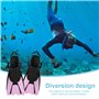 Palmes de plongée avec Sac à Palmes à Suspendre TPR Antidérapant Talon Ouvert Palmes Natation