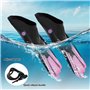 mizikuu Palmes Courtes Réglables, Palmes de plongée avec Sac à Palmes à Suspendre TPR Antidérapant Talon Ouvert Palmes Natation 