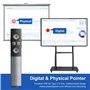 Coque métallique numérique Telecommande Ordinateur Powerpoint avec mise en évidence Loupe Souris Minuterie，USB/Type-C 2 en 1 rec