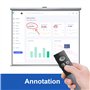 Coque métallique numérique Telecommande Ordinateur Powerpoint avec mise en évidence Loupe Souris Minuterie，USB/Type-C 2 en 1 rec
