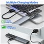 Coque métallique numérique Telecommande Ordinateur Powerpoint avec mise en évidence Loupe Souris Minuterie，USB/Type-C 2 en 1 rec